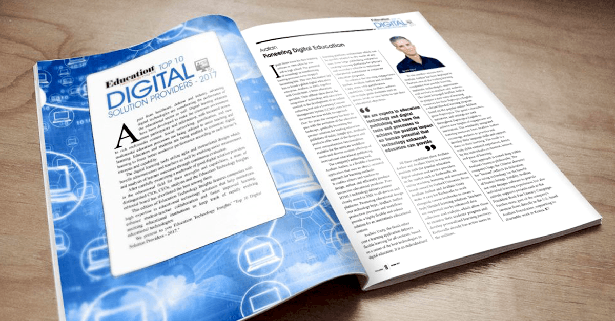 Avallain is one of Education Technology Insights Top 10 Digital Solution Providers of 2017