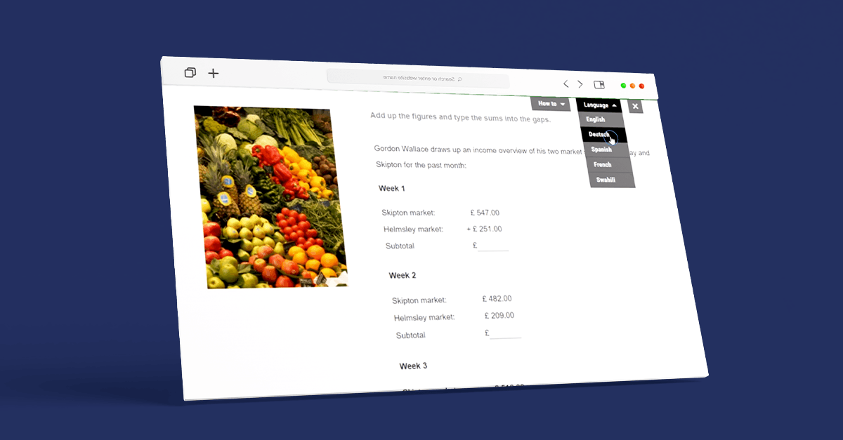 Language switching functionality innovative progressive scoring and more