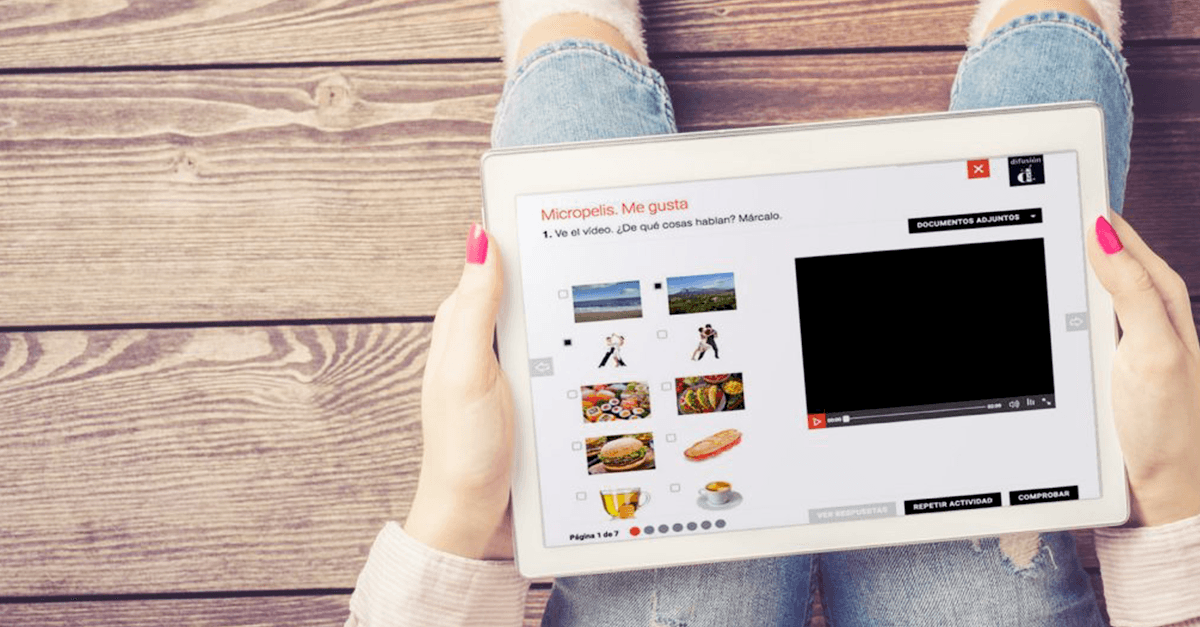 Learning Spanish on the go powered by Avallain